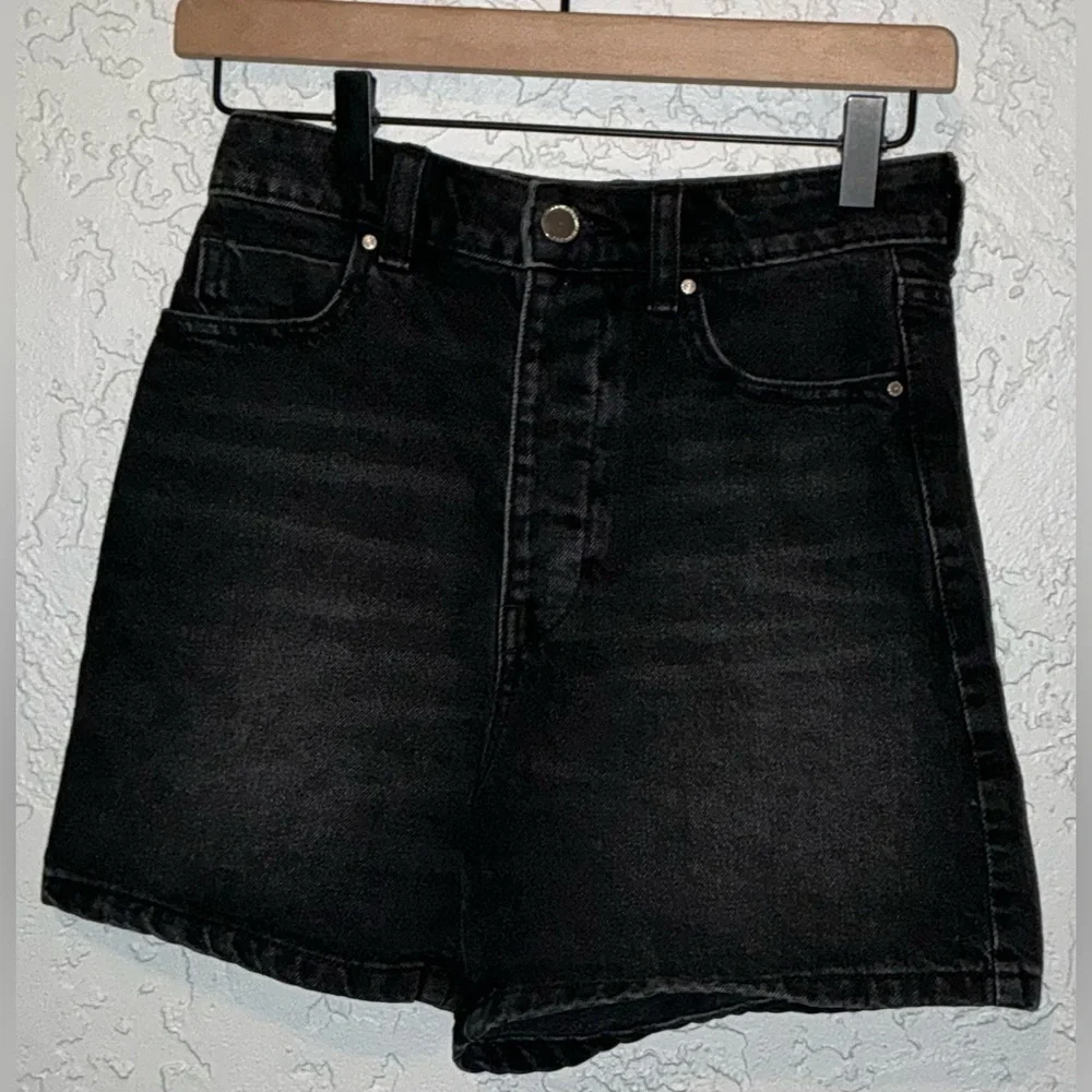 Zara Charcoal Denim Shorts